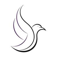 Bird Abstract Logo Design Deep Icon Illustration. vector