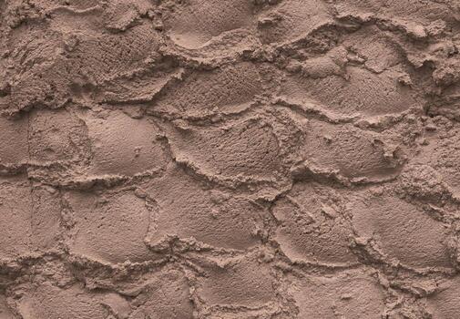 Ice cream texture. Appetizing and delicious background of chocolate ice cream arranged in hemispheres. Textured background of a wall made of plaster. Mocha Mousse, Color of the Year 2025. photo