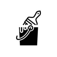 paint bucket solid icon design good for web or mobile app vector