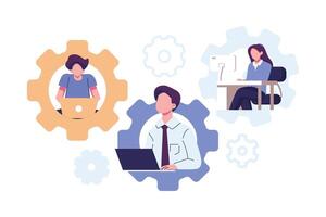Sending and receiving mail messages flat style illustration design vector