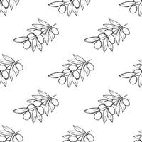 Seamless pattern with olive branches for decorative print, wrapping paper, greeting cards, wallpaper and fabric vector
