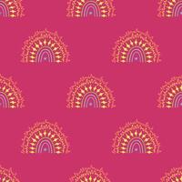 Seamless pattern with rainbow doodle for decorative print, wrapping paper, greeting cards, wallpaper and fabric vector