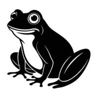 Sitting Frog Silhouette vector