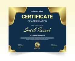 Creative certificate design template vector