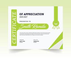 Modern elegant certificate template vector