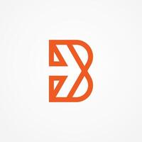 initial B Arrow Logo, letter B with arrow combination in art line style, usable for logistic, finance and company logos, illustration vector