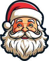 Charming Santa Claus with a joyful expression and festive hat vector