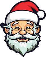 Santa Claus with a cheerful smile in a festive red hat vector