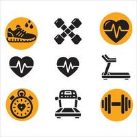 Fitness and Health Symbols Pack vector
