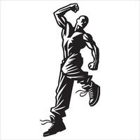 Man Jumping Silhouette Design vector