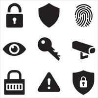 Dynamic Security and Privacy Symbols vector