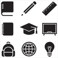 Minimalist Learning Tools Icons vector