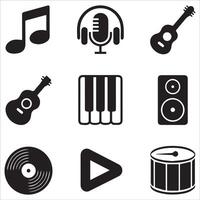Trendy Music and Performance Icons vector