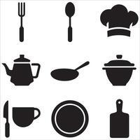 Modern Culinary Icons Collection vector