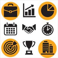 Professional Business Icon Pack vector