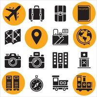Flat Travel Icons Set vector