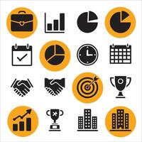 Flat Business Icons Set vector