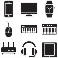 Flat Technology Icons Pack vector