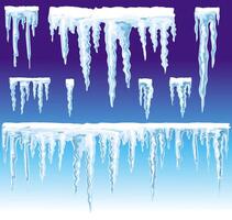 Set of icicles vector
