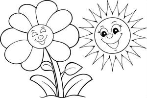 Heart-Shaped Flower with Smiling Face vector