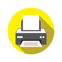 Printer icon. Flat design style. illustration. EPS 10 vector