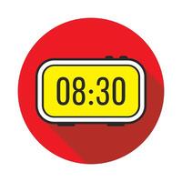Digital Alarm Clock flat icon. Illustration, EPS 10 vector