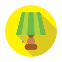 Table lamp icon. Flat related icon with long shadow for web and mobile applications vector