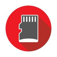 Memory card icon. Flat design style illustration. EPS 10 vector