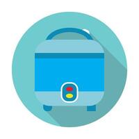 rice cooker. flat related icon with long shadow for web and mobile applications vector