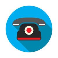 Retro telephone icon. Flat design illustration, EPS 10. vector