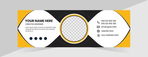 Unique business email signature design vector