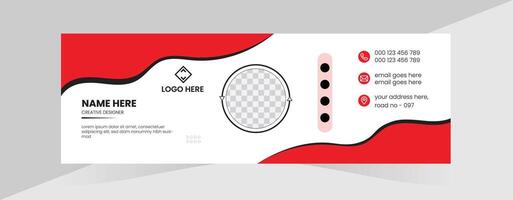 Business email signature design and creative modern design vector