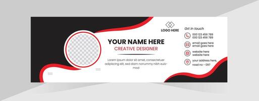 Creative email signature design and modern design vector