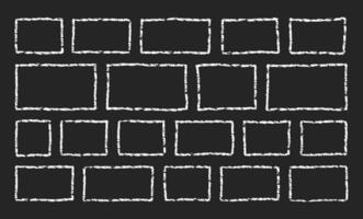 Rectangle frame, line square shape. Chalk box, brush border. Sketch hand drawn outline style. Rough pencil grunge painting vector