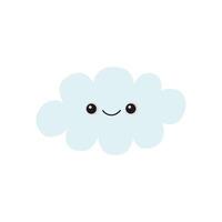 Cloud with smiling face. Illustration vector