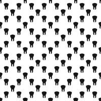 Dental seamless pattern with simple minimalistic black teeth on the white background vector