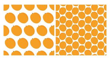 Colorful Apricots Seamless pattern in trendy sunny shade. Fruits Background or wallpaper idea Set 2. illustration Wrapping or web promo backdrop, cards price, leaflet, banner, greeting, label vector