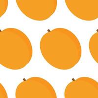 Colorful apricots Seamless Pattern in trendy minimalistic. Healthy eating fond background texture. Isolated illustration Thematic cards, Wrapping or web promo leaflet, price tag, label, booklet vector
