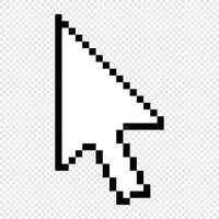 Pixel computer mouse click pointer cursor arrow. Mouse cursor arrow. Pointer arrow. Cursor icon vector