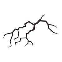 Broken wall or other surface with a crack. Textured damage. Breaks from earthquake. vector