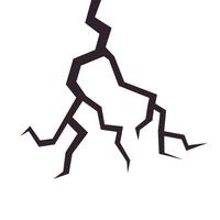 Broken wall or other surface with a crack. Textured damage. Breaks from earthquake. vector