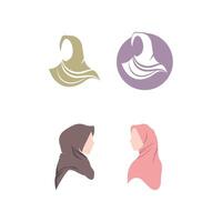 hijab icon design vector