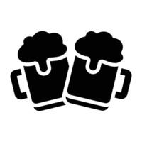 Simple Beer glyph icon. The icon can be used for websites, print templates, presentation templates, illustrations, etc vector
