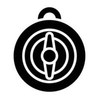 Simple Compass glyph icon. The icon can be used for websites, print templates, presentation templates, illustrations, etc vector