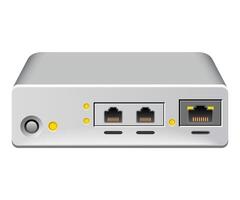 realistic network bridge, router, network equipment, server isolated vector