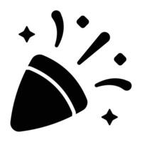 Simple Confetti glyph icon. The icon can be used for websites, print templates, presentation templates, illustrations, etc vector