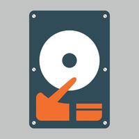 hard drive icon, data storage, file storage isolated vector
