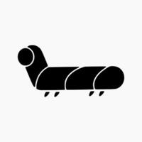 Design Illustration graphic of caterpillar solid icon. Suitable for anything related to animals vector