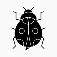 Design Illustration graphic of ladybug solid icon. Suitable for anything related to animals vector