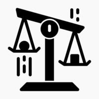 Design Illustration graphic of scale icon with glyph style. Suitable for UI, mobile design, web design, etc. vector